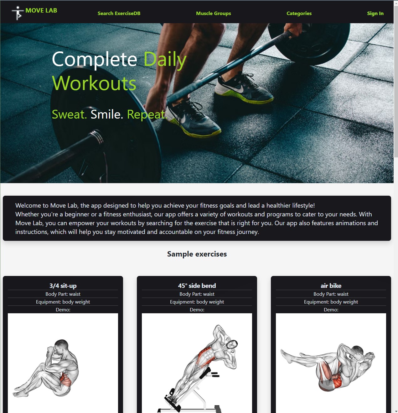Move Lab screenshot